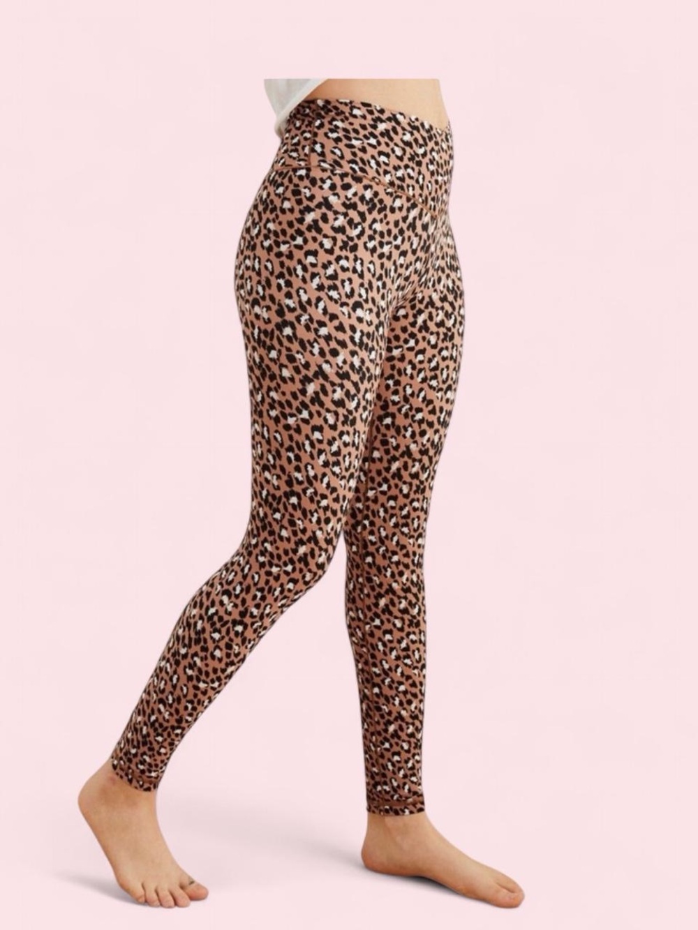Women’s Aerie Offline Cheetah Print 7/8 Real Me Hi Rise Crossover Leggings Small